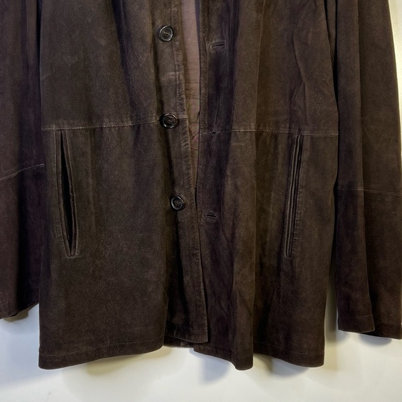 Vintage Metropolitan View Italian Suede Jacket Brown Size Large - Picture 7 of 11
